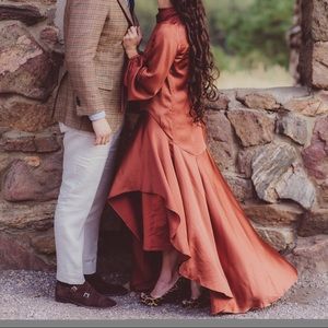 Orange ASOS Satin dress